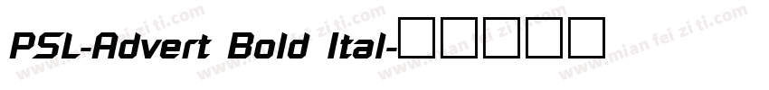PSL-Advert Bold Ital字体转换